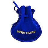 MERIT OCEAN klassischen Swarovski Kristall Quadrat Manschettenknöpfe für Herren blau Glas mit Geschenk-Box eleganten Stil - 7