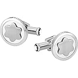 Montblanc Cufflinks Steel Snowcap Emblem 116660
