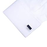 HONEY BEAR Herren Hochzeit Manschettenknöpfe Cufflinks Edelstahl Manschettenknopf (Navy blau) - 4