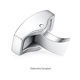 HONEY BEAR Herren Hochzeit Manschettenknöpfe Cufflinks Edelstahl Manschettenknopf (Navy blau) - 5