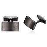 Honey Bear Herren Hochzeit Manschettenknöpfe Cufflinks Edelstahl Manschettenknopf (Pistole schwarz)