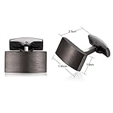 Honey Bear Herren Hochzeit Manschettenknöpfe Cufflinks Edelstahl Manschettenknopf (Pistole schwarz) - 4