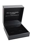 COLLAR AND CUFFS LONDON - HOCHWERTIGE Manschettenknöpfe mit Geschenk Box - Auto Ganghebel - Stilvolle Messing - Perfekt Für Auto-Liebhaber - Gangschaltung - Runde - Silberne und Schwarze Farben - 2