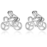 Honey Bear Manschettenknöpfe für Herren - Rennrad Fahrrad Radfahrer Sport, für Mens Shirt Hochzeitsgeschenk (Silber)