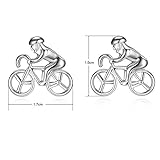 Honey Bear Manschettenknöpfe für Herren - Rennrad Fahrrad Radfahrer Sport, für Mens Shirt Hochzeitsgeschenk (Silber) - 3