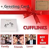 BagTu Flugzeug Propeller Manschettenknöpfe Set, 2 Stück Flugzeug Flugzeuge Fan Blade Manschettenknöpfe mit Geschenkbox - 7