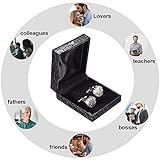 DECARETA Manschettenknöpfe Handgemachtes Cufflinks Herren Manschetten Knöpfe Zahnräder Uhrwerk Mechanisches Herrenhemd Dekoration Geschenk der Männer-ein Paar - 5