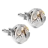 Steampunk Vintage Watch Bewegung Manschettenknöpfe Manschette Links Hochzeit Bräutigam Männer Geschenk - 