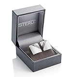STERLL Manschettenknöpfe aus massivem 925 Silber in einer Schmuckbox. Ideal als Geschenk für Mann oder Freund - 