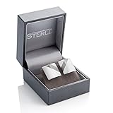 STERLL Manschettenknöpfe aus massivem 925 Silber in einer Schmuckbox. Ideal als Geschenk für Mann oder Freund - 