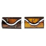 InCollections Herren-Manschettenknopf 925/000 Sterlingsilber mit Bernstein 0110257005340 - 