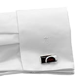 InCollections Herren-Manschettenknopf 925/000 Sterlingsilber mit Bernstein 0110257025340 - 