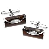 InCollections Herren-Manschettenknopf 925/000 Sterlingsilber mit Bernstein 0110257021340