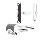 InCollections Herren-Manschettenknopf 925/000 Sterlingsilber mit Bernstein 0110257021340 - 
