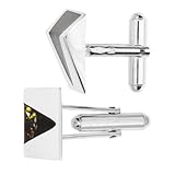 InCollections Herren-Manschettenknopf 925/000 Sterlingsilber mit Bernstein 0110257017340 - 