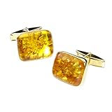 Ostsee-Schmuck Herren-Manschettenknopf 333/000 Gold mit Bernstein  001 150048 0001