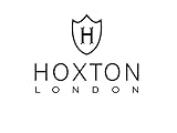 Hoxtons London Herren Sterling Silber Gedrehte Rechteckige Manschettenknöpfe mit Leder eingelegt - 